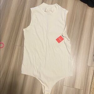 SPANX ribbed mock neck bodysuit